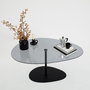 Hanah Home Porto Mesa de centro Gris oscuro y negro